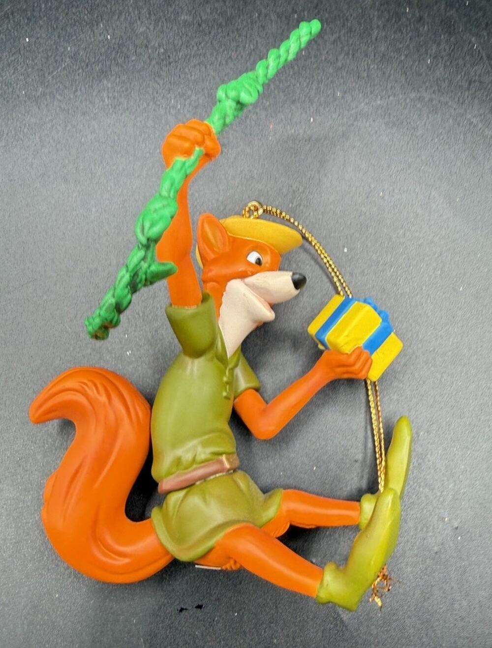Vintage Disney Grolier Robin Hood Christmas Magic Ornament Fox Gift -Lo14